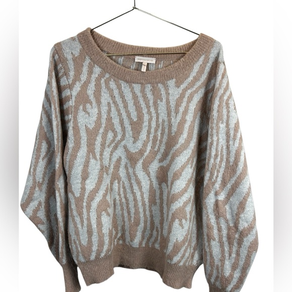 Rebecca Taylor Tiger Stripe Wool Pullover Sweater Size Large - Picture 6 of 14